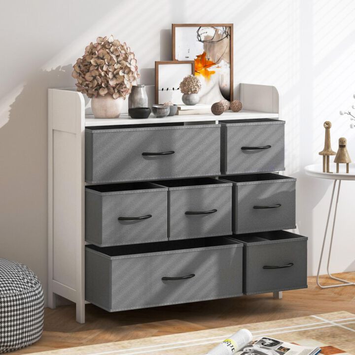 Hivvago Fabric Dresser with 7 Drawers for Bedroom