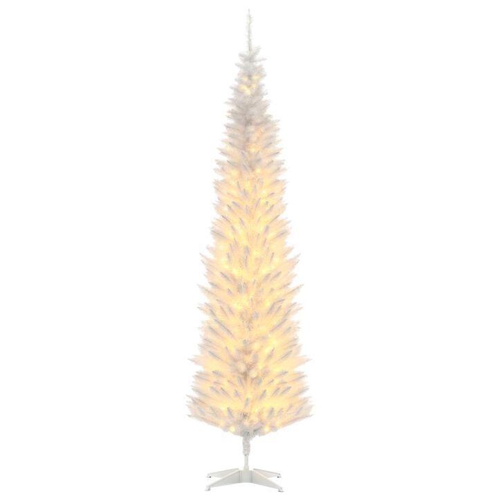BreeBe Artificial 7ft Pencil Tree with LED Lights