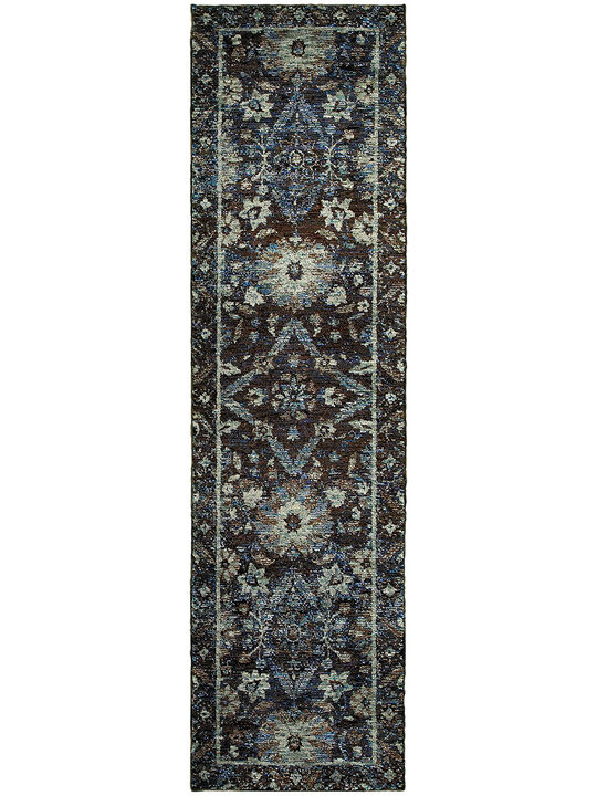 Andorra 1'10" x 3'2" Navy Rug