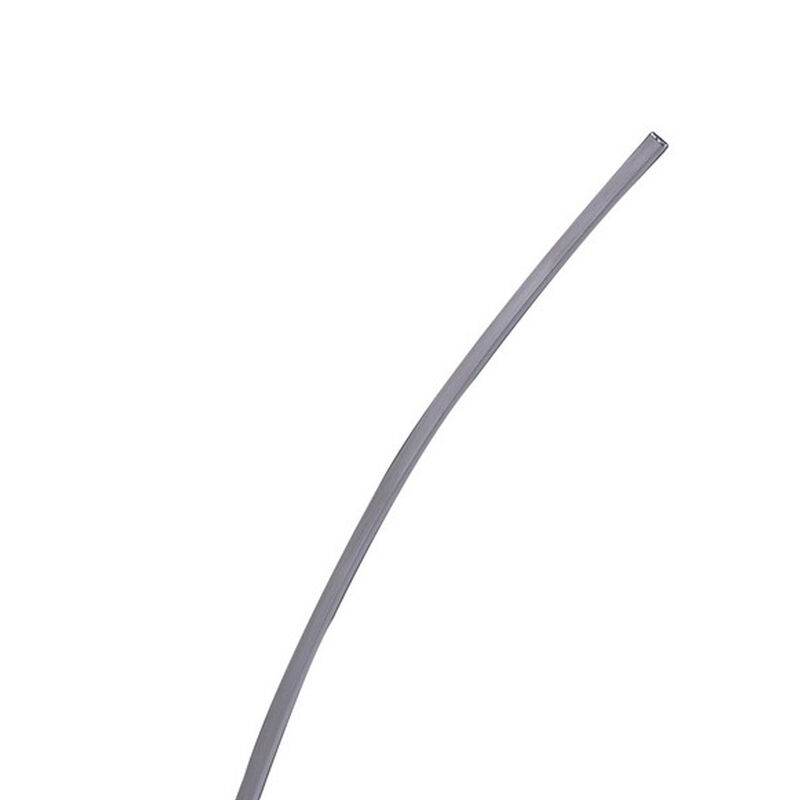 Floor LED Lamp with Metal Arched Design, Brushed Silver - Benzara image number 3