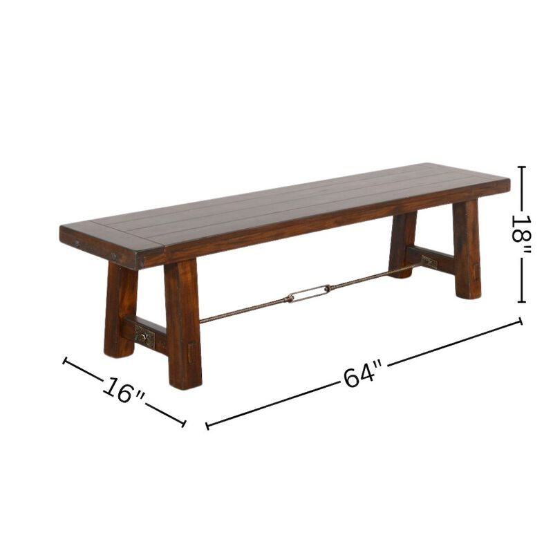 Starlight Canyon Home Beige Wood Bench, Solid Wooden Bench for Indoor Use, Small Entryway Bench image number 1