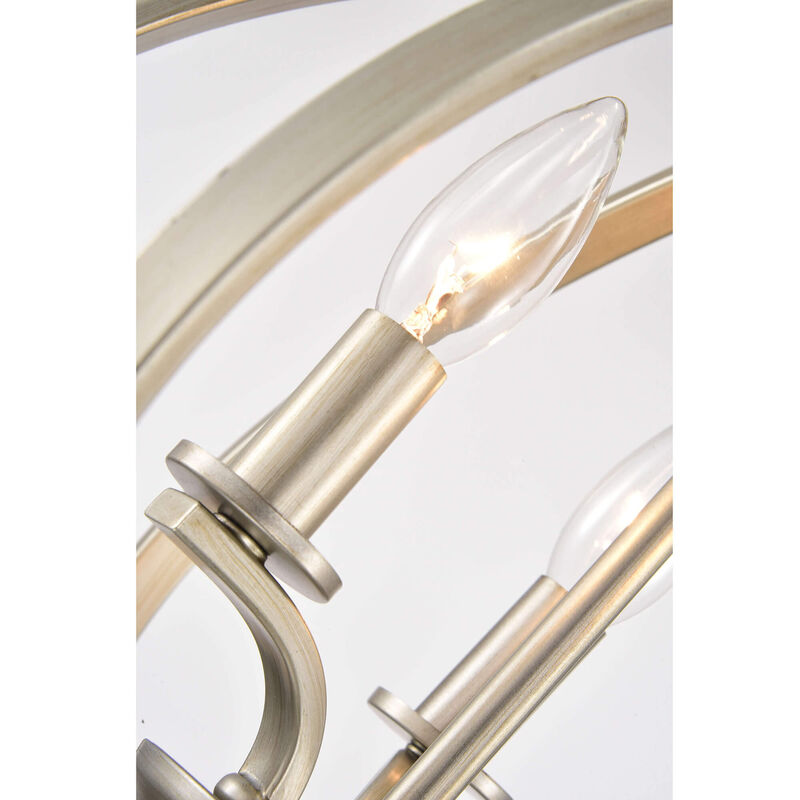 3-light Contemporary Sleek Curves Cradling Metal Flush Mount - Brushed Champagne image number 6