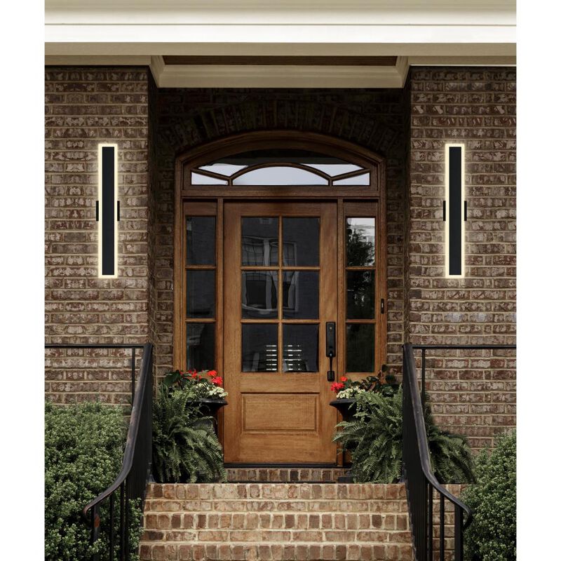 Malibu LED Integrated Black Outdoor Wall Light