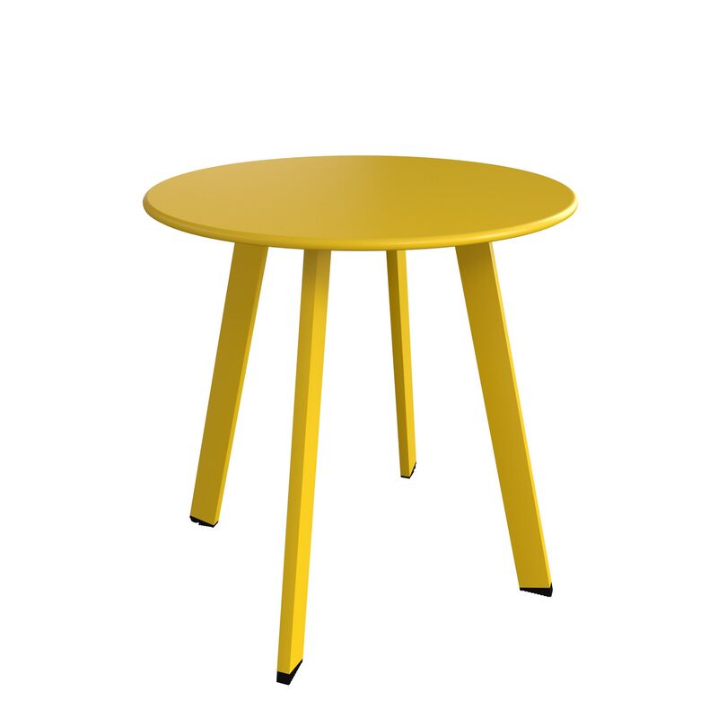 Mondawe Outdoor Side Table,Galvanized Iron Coated Finish,Adjustable Foot Pads,Rust And UV Resistant