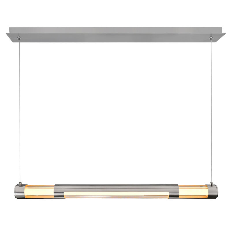 Neva 36 in LED Integrated Satin Nickel Chandelier