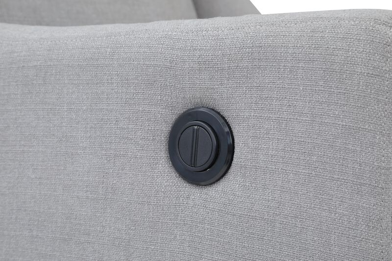 Pronto Power Recliner Oyster Gray Fabric
