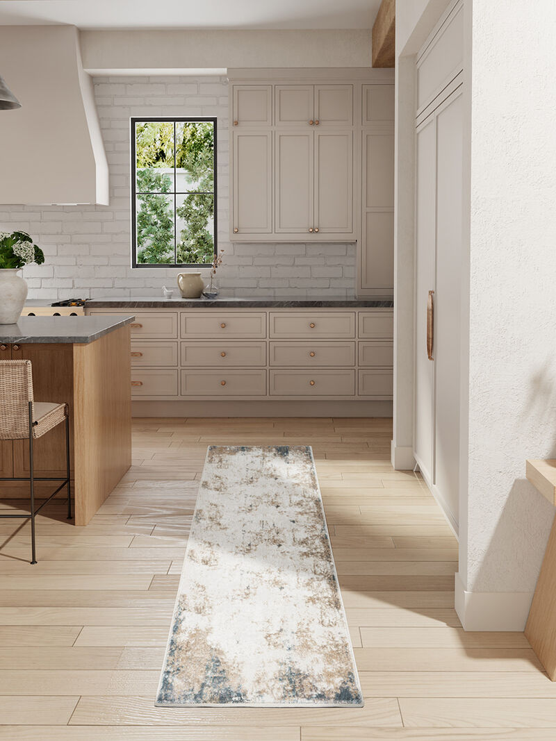 Glitz GLZ06 Taupe/Multicolor 2'3" x 7'6" Rug