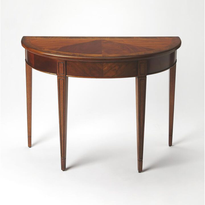 Butler Specialty Company Hampton Demilune Console Table, Medium Brown