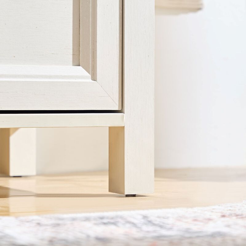 Wooden 5-Drawer Tall Dresser, Rustic Farmhouse Chest for Bedroom & Living Room