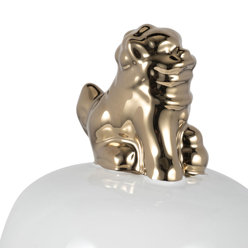 18" Lion Head Temple Jar image number 4