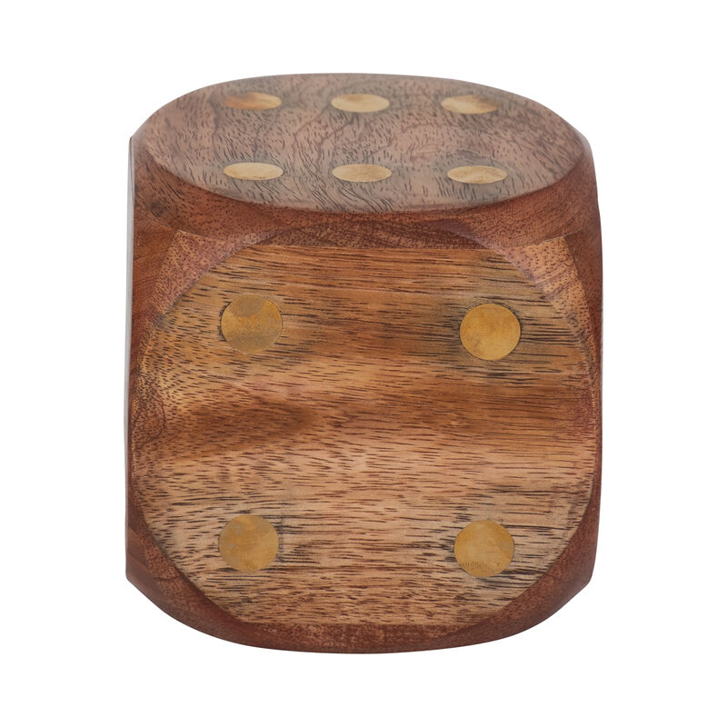 Wood, 4x4 Dice, Antique Brown image number 2