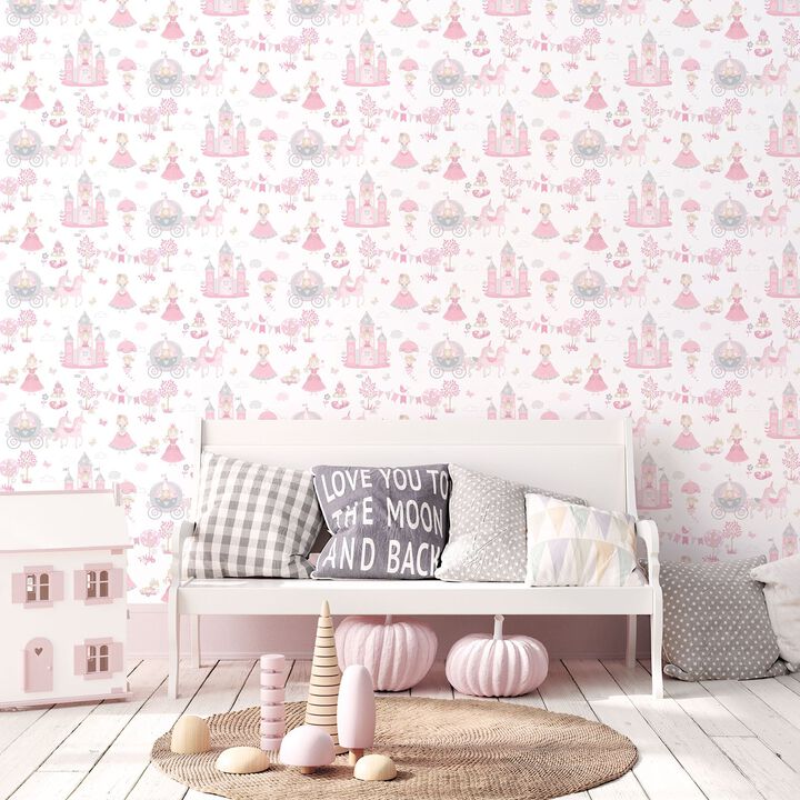 Tiny Tots 2 Fairytale Pink Wallpaper G78370