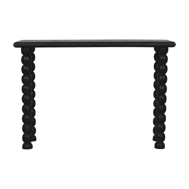 Artisan Furniture Solid Wood Spindle Linear Console, Dark Brown