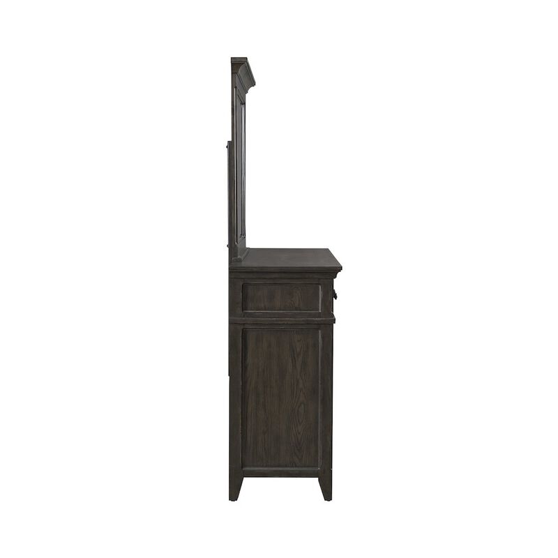 Liberty Furniture Dresser & Mirror in Rubberwood Solids & Split Heart White Oak Veneers image number 4