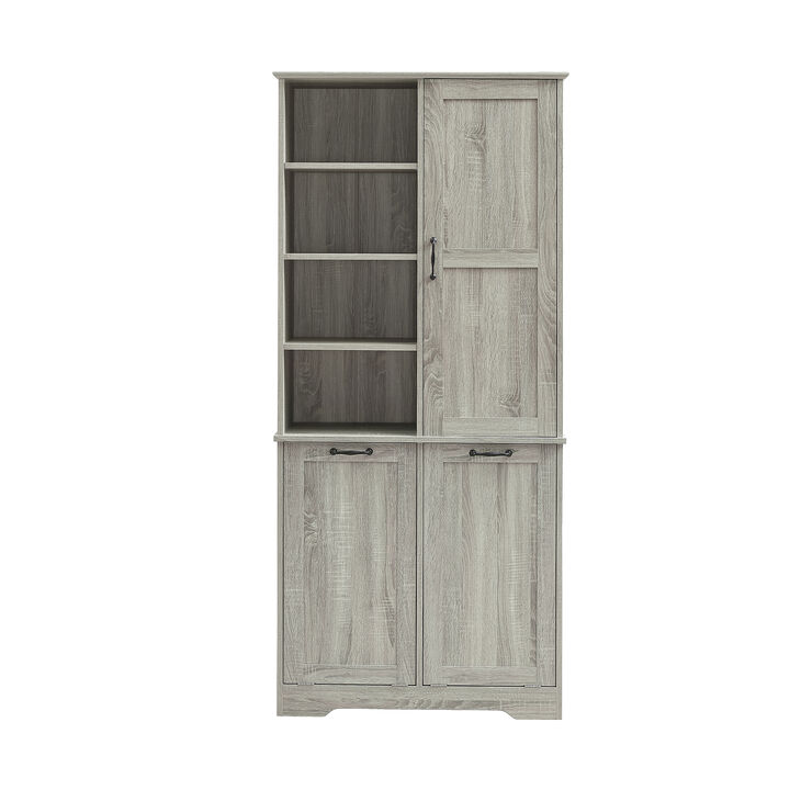 Merax Bathroom Storage Cabinet with Doors and Drawers