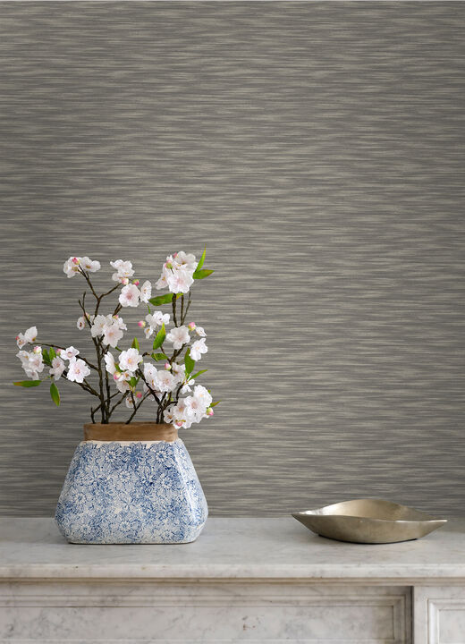 Benson Brown Faux Fabric Wallpaper (Set of 2)
