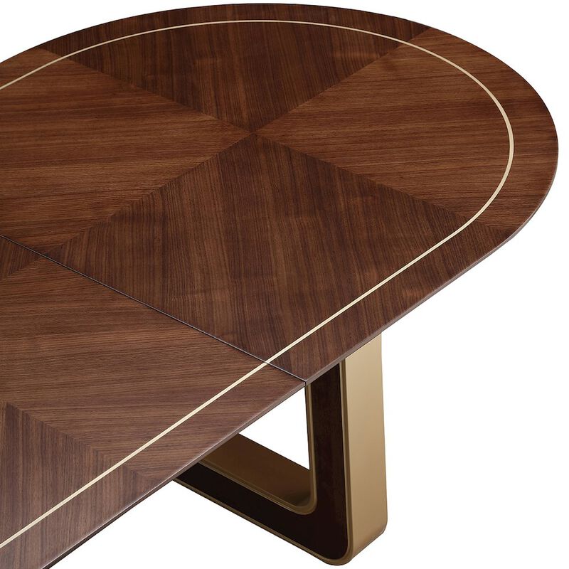 Michael Amini Houston Oval Dining Table - Walnut