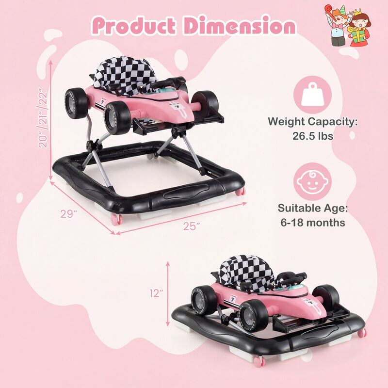 4-in-1 Adjustable Baby Walker with Activity Center and Music Box image number 2