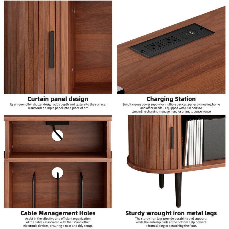 Jilcek Large Round TV Stand image number 6