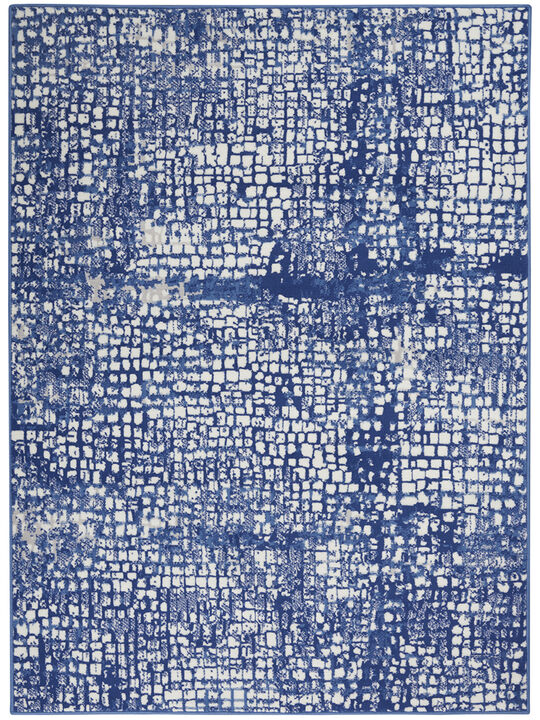 Whimsicle WHS07 Ivory/Navy 6' x 9' Rug