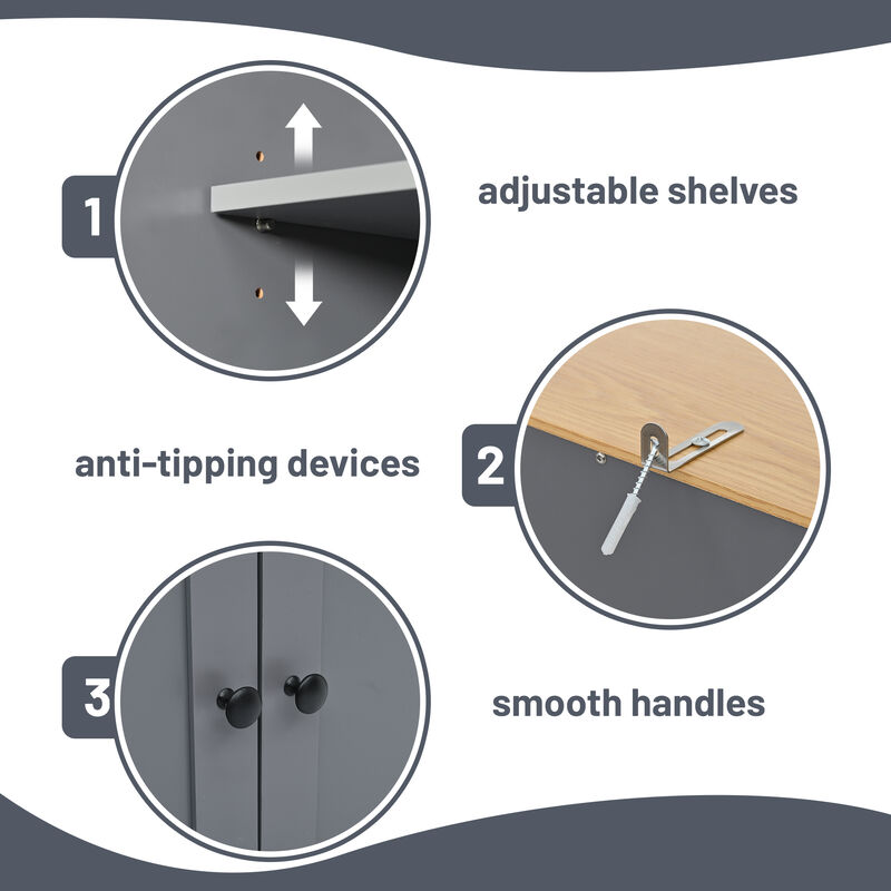 Merax High Freestanding Kitchen Pantry Storage Cabinet