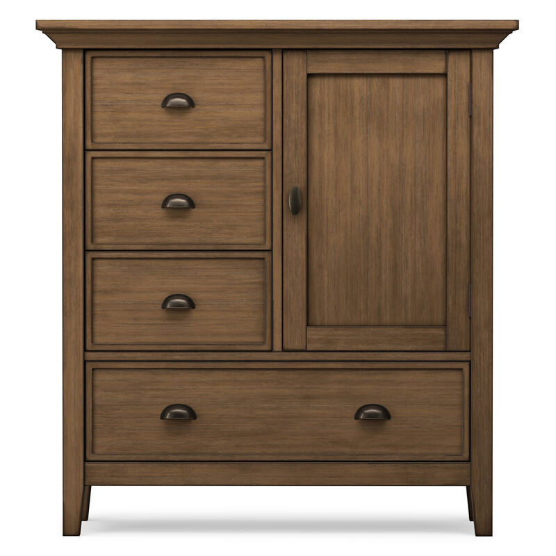 Redmond SOLID WOOD 39 inch Wide Transitional Medium Storage Cabinet in Rustic Natural Aged Brown image number 3