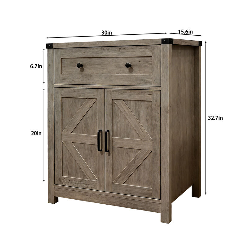 Luxba Farmhouse Sideboard Buffet Storage Cabinet image number 8