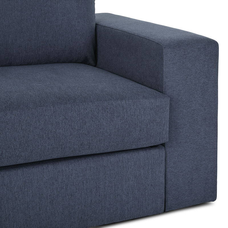 Flex Denim Sofa with Wide Arm