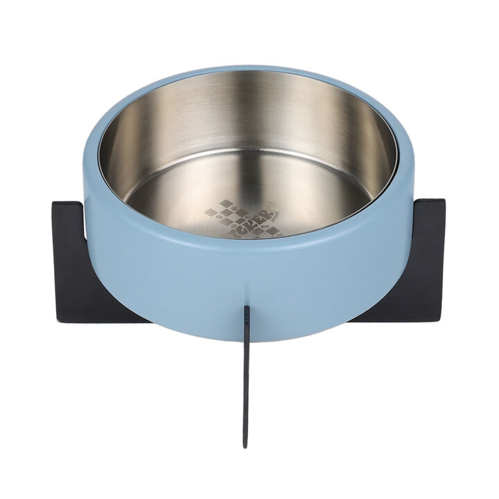 Intersecta Concrete and Stainless Steel Bowl 16oz (2 Cups) with Metal Stand Pet Feeder