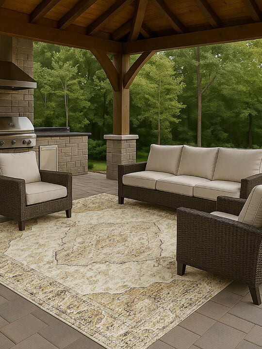 Tuscany TU9 Gold 8' x 10' Rug