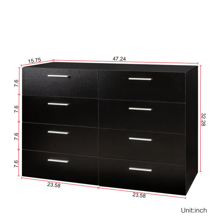 Spacious 8-Drawer Dresser, Storage Cabinet for Bedroom, Entryway & More