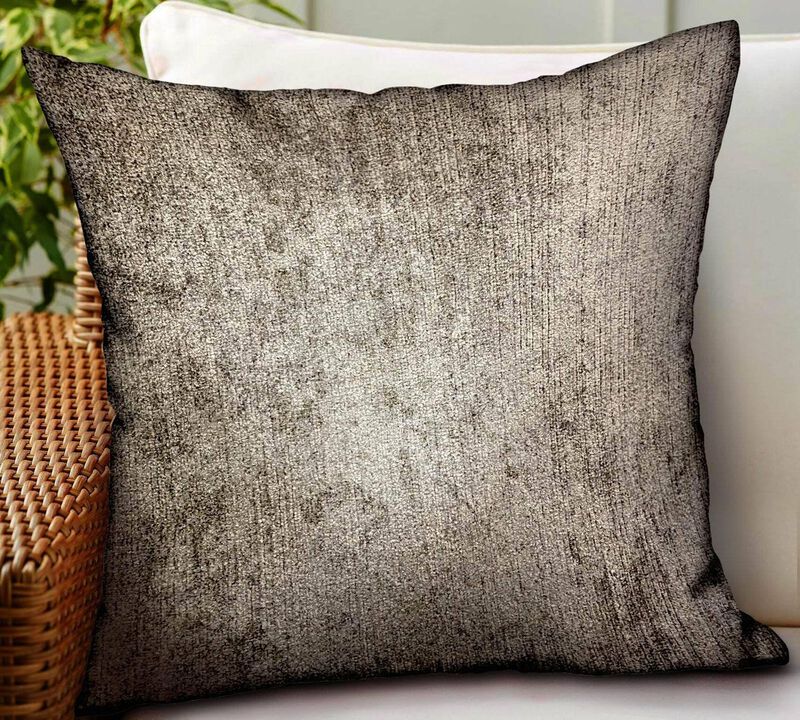 Plutus Brands Harbor Sky Brown Solid Luxury Outdoor/Indoor Throw Pillow image number 1