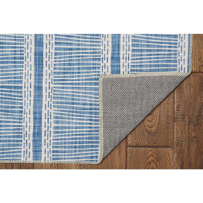 Linon Washable Wallen Ivory/Blue, Rug image number 3