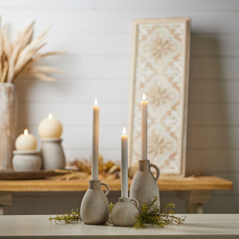 Set of 2 Wick Taper Candles – Long-Lasting Flame for Rustic, Farmhouse, or Minimalist Home Styling