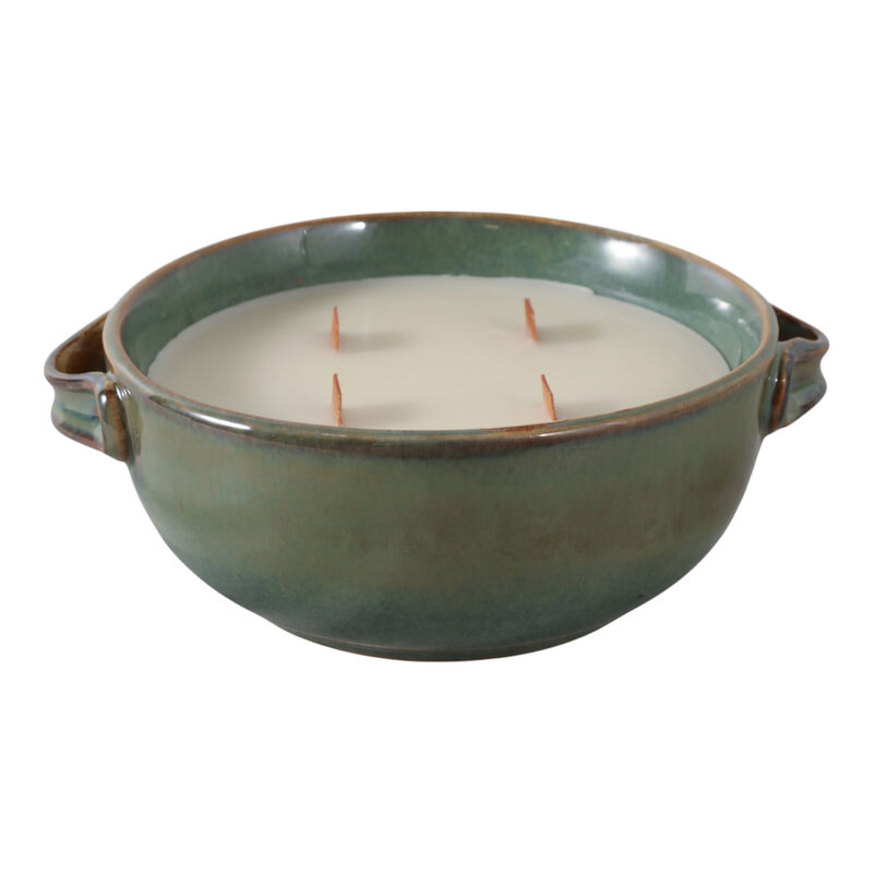8" 14 Oz Lakeside Rain Candle, Green image number 3
