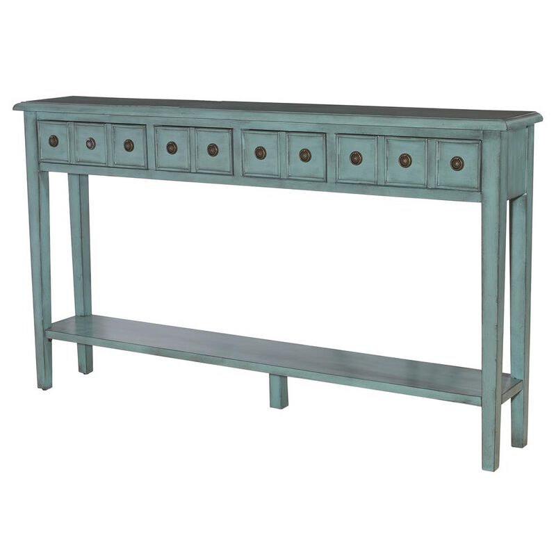 Powell Sadie Teal Long Console