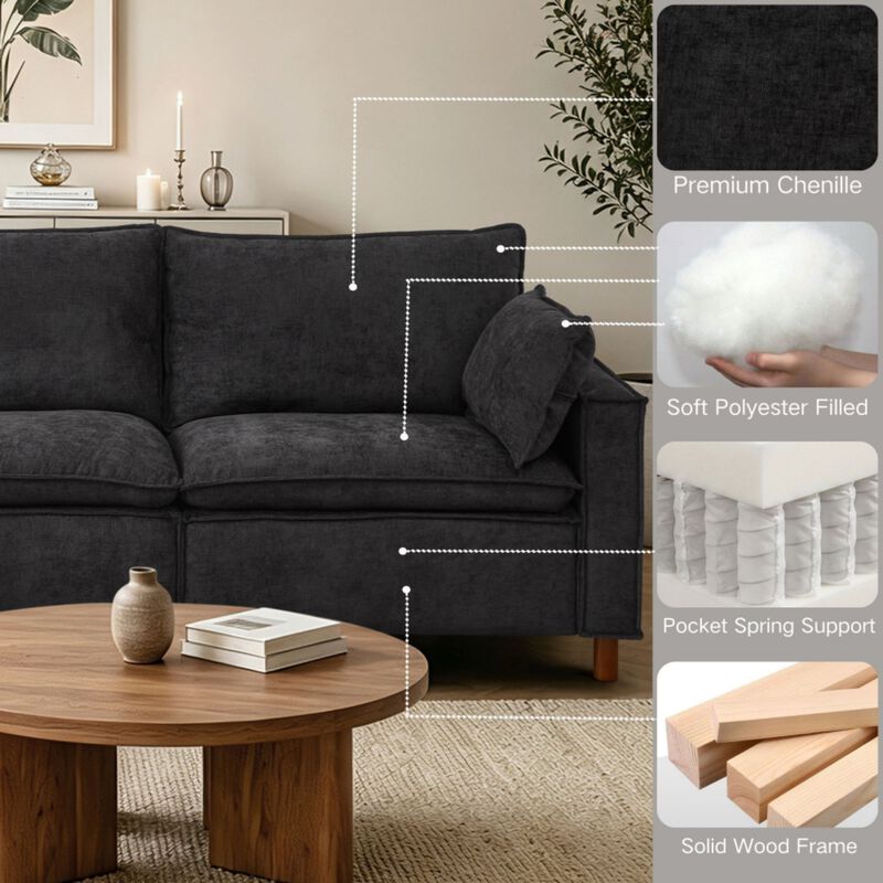 Medsmi Modular L-Shaped Sectional Sofa image number 6