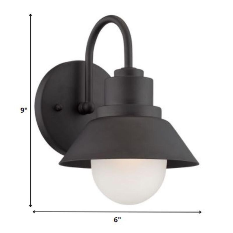 Hivvago Matte Black Lamp Shade Wall Light