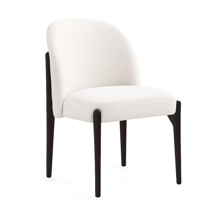GOODSILO Set of 2 Mid-Century Modern Upholstered Dining Chairs, Sturdy Seating for Kitchen, Dining Room and Small Space Use
