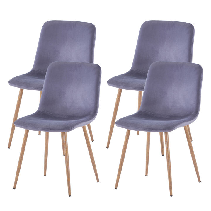 Dining Chair 4 pcs (GRAY), Modern style, technology.Suitable for restaurants, cafes, taverns, offices, living rooms, reception rooms