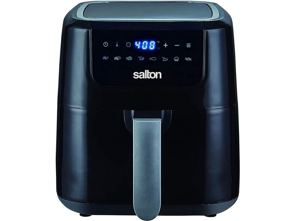 Salton - Digital Air Fryer XL, 5L Capacity, 1400W, with 8 Preset Functions, Black