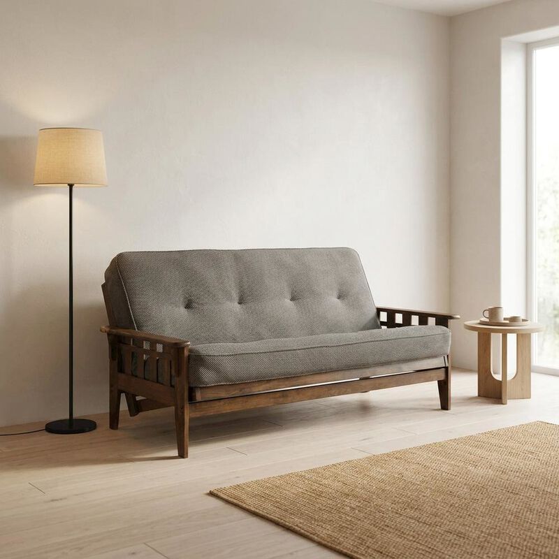 Tucson Frame-Rustic Walnut Finish-Marmont Thunder Mattress image number 7