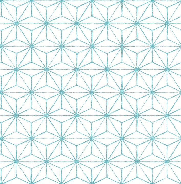 Orion Turquoise Geometric Wallpaper
