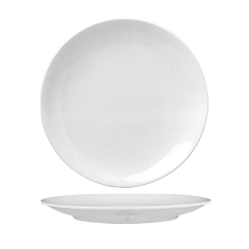 Delta-Coupe dia.10.75" Round White Porcelain Plate (Set of 4) image number 1