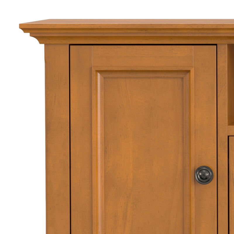 Amherst 72 inch Wide Solid Wood Transitional TV Stand in Light Golden Brown