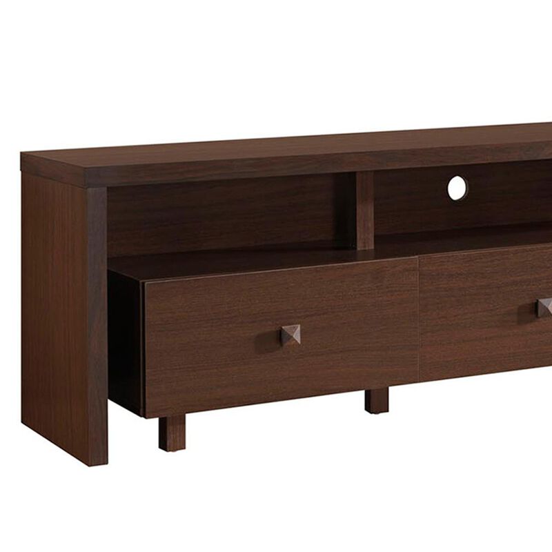 Techni Mobili Elegant TV Stand For TV's Up To 70 with Storage. Color: Hickory