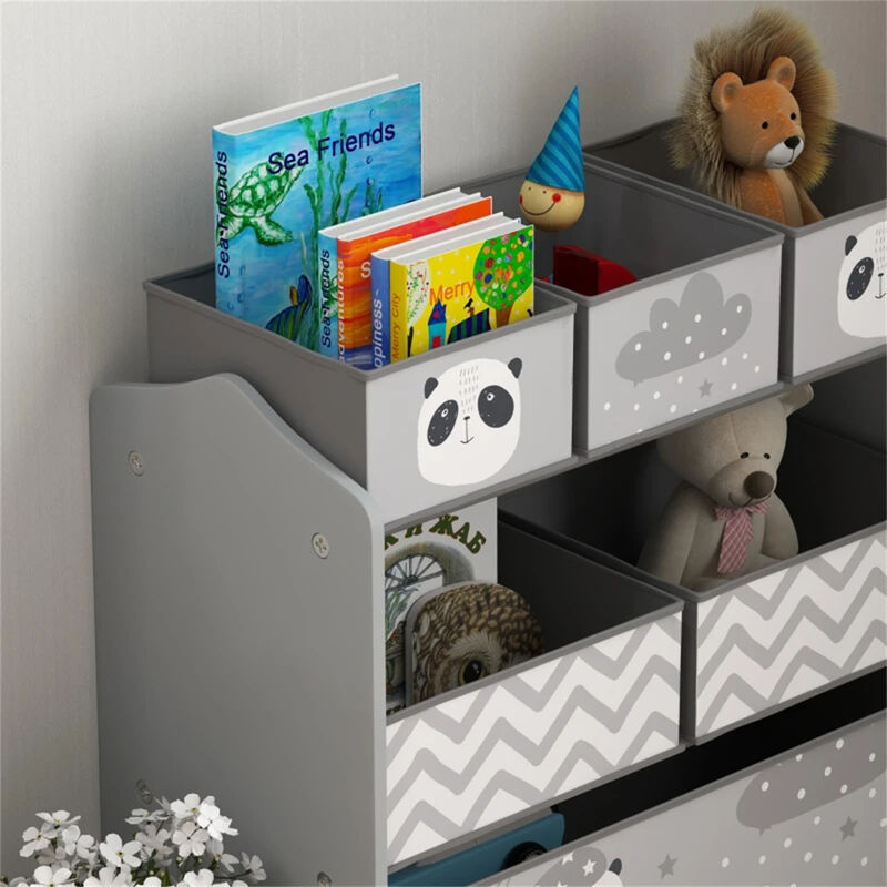 Toy Organizer with Storage Box Kids' Storage Shelf for Toys, Books & Clothes