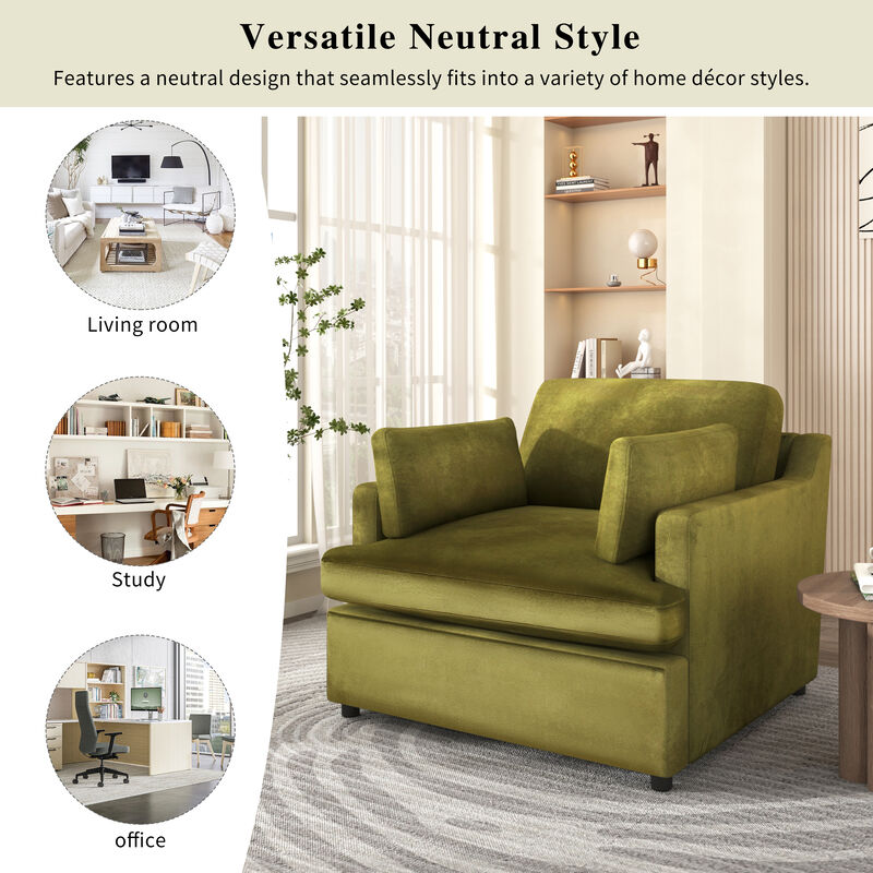 Merax Versatile Neutral Style Accent Chair Home Chair