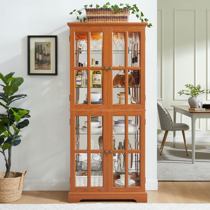 TATEUS Vintage Curio Display Cabinet