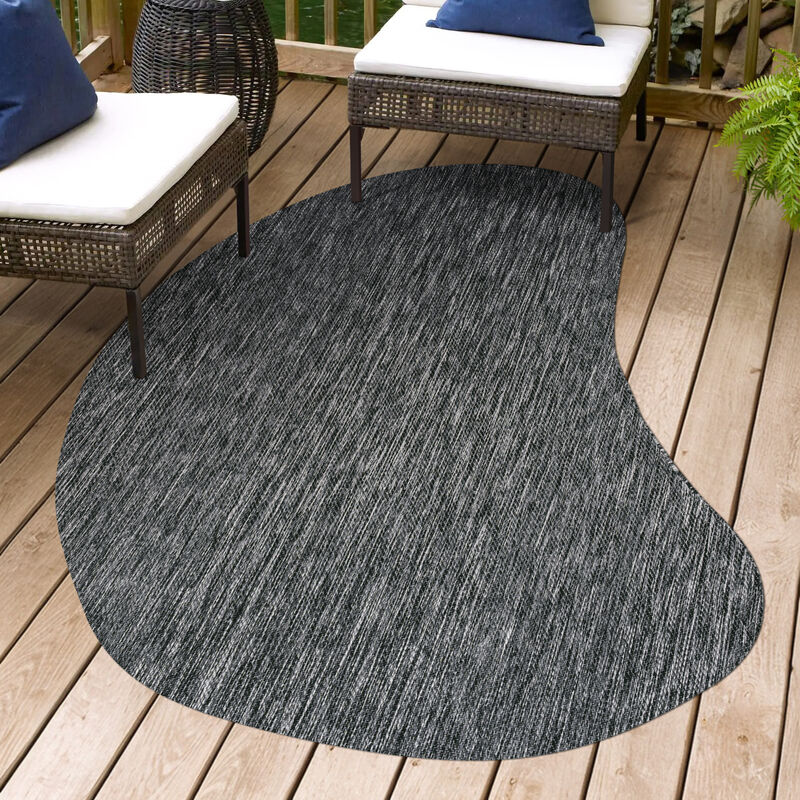 Evan Modern Rustic Organic Curve Area Rug